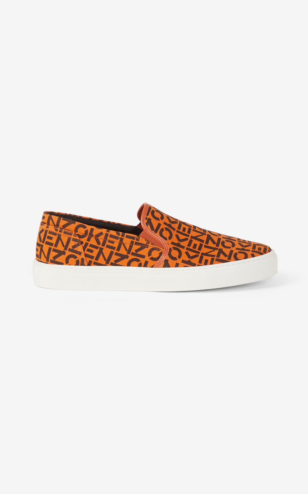 Tenis Kenzo K Skate Monogram laceless Hombre Naranjas Oscuro - SKU.1429482